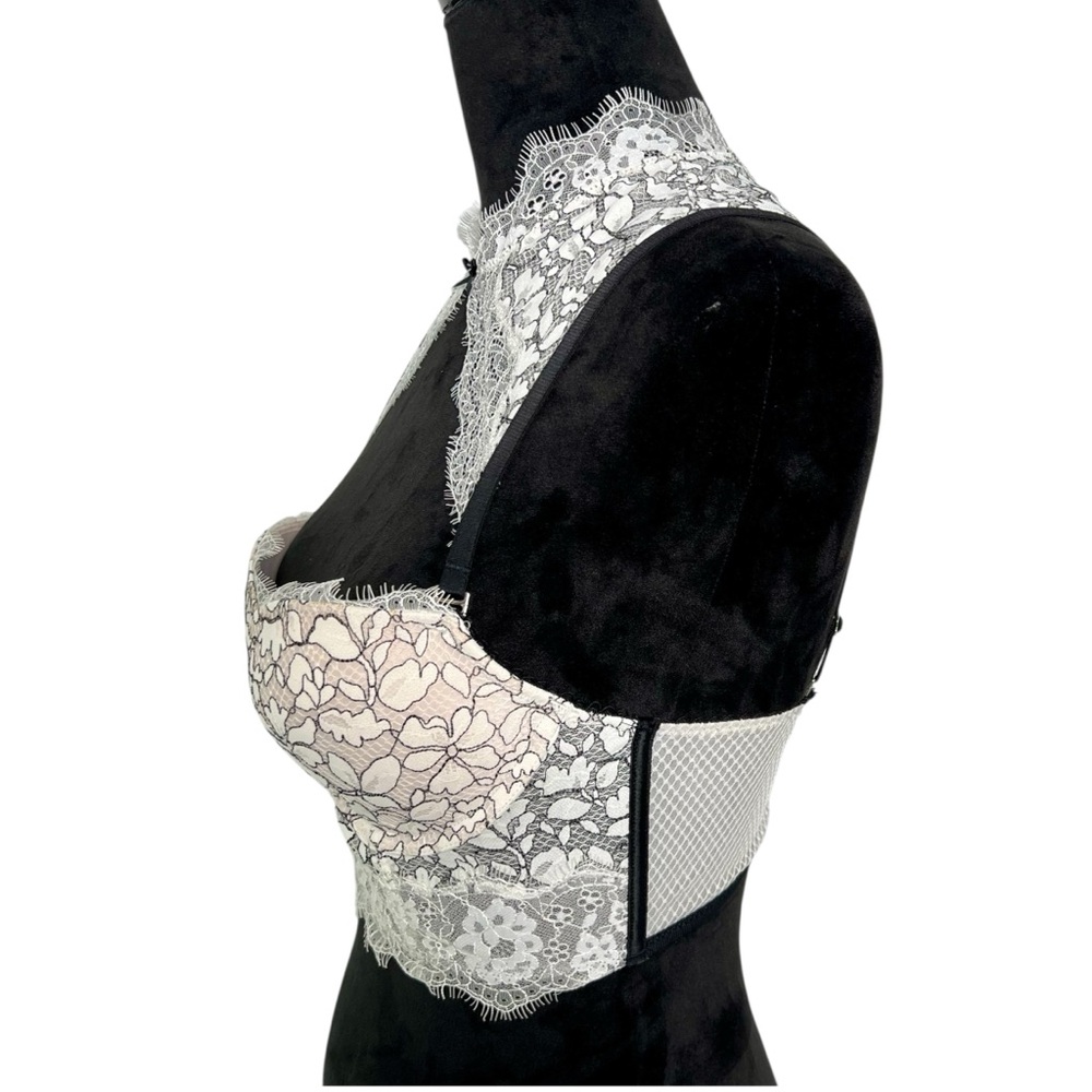 2016 Victoria's Secret Dream Angels Lace Halter Padded Demi Size 34C - Picture 5 of 13